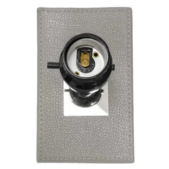 Lalia Home Lexington 21" Leather Table Lamp with USB Charging Port Gray {11}