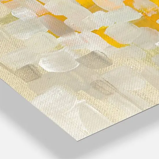 Designart 'Glam Yellow Explosion Blocks Modern Multipanel Wall Clock {4}