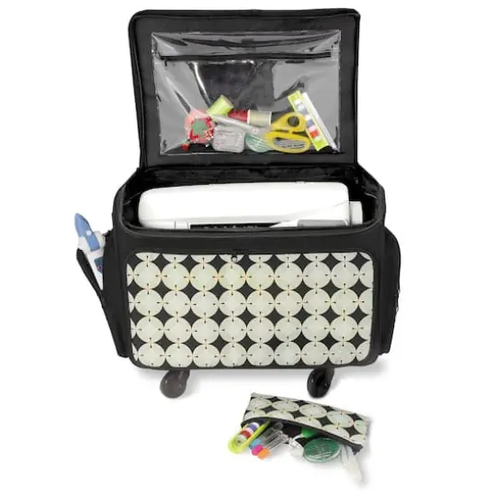 Dritz&reg; 4-Wheel Rolling Sewing Machine Tote {6}