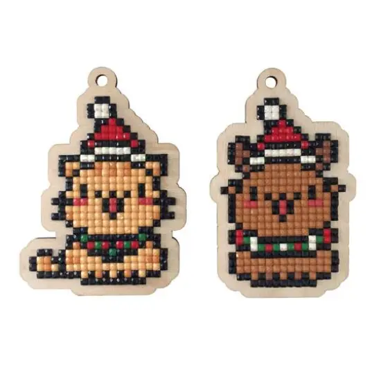 Wizardi Diamond Painting Kit Christmas Kittens {1}