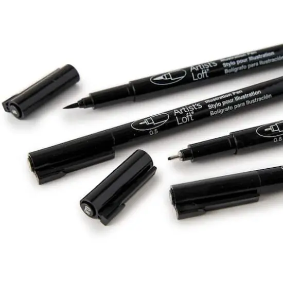 Multi Tip Black Illustration Pen Set By Artist's Loft&trade; {7}
