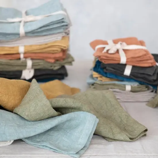 Hello Honey&reg; 10" Square Stonewashed Linen Cocktail Napkins, 4ct. Mint {6}