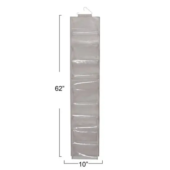 Household Essentials 20 Pocket Closet Shoe File Silver {4}