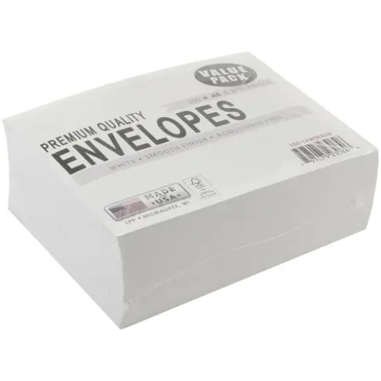Leader Paper Products White A6 Envelopes, 100ct. {3}