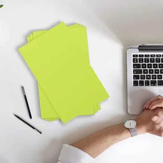 JAM Paper Bright 11" x 17" Tabloid Cardstock, 50 Sheets Lime Green {5}