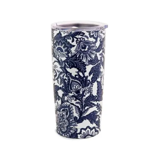 Vera Bradley&reg; 20oz. Java Navy White Stainless Steel Thermal Mug {1}