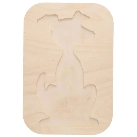 Leisure Arts&reg; 12" Rectangle Dog Welled Wood Surface {1}