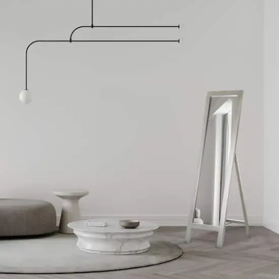 Head West Brushed Nickel Full Size Free Standing Easel Dressing Mirror - 18" x 64" {3}