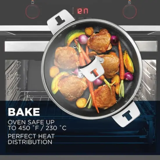 The Rock by Starfrit 9" Deep Fry Pan & Dutch Oven with Lid & Detachable Handle {10}