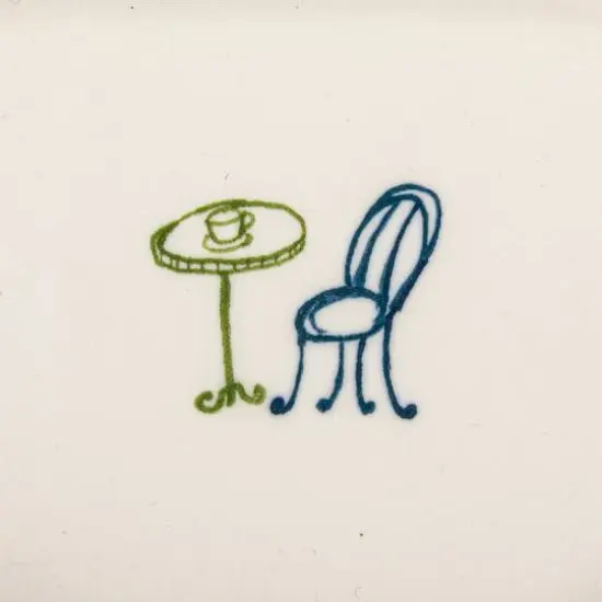 Hello Honey&reg; 9.5" White Stoneware Plates with Handles Set {6}