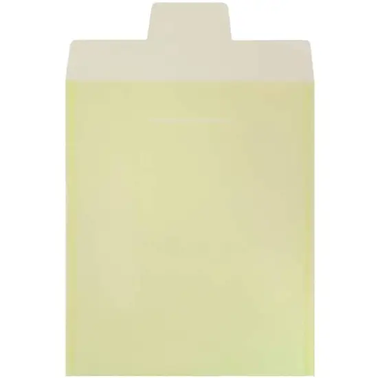 JAM PAPER Plastic Tuck Flap Letter Open End Envelopes, 12ct. Yellow {4}
