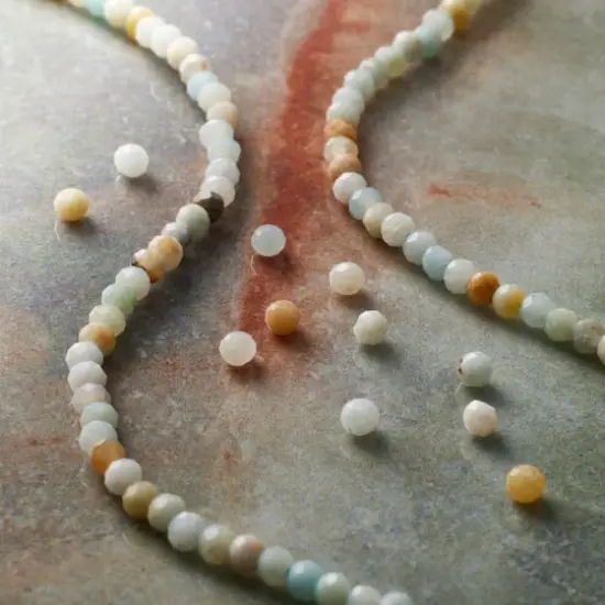 Faceted Amaonzite Round Beads, 2mm by Bead Landing&trade; {3}