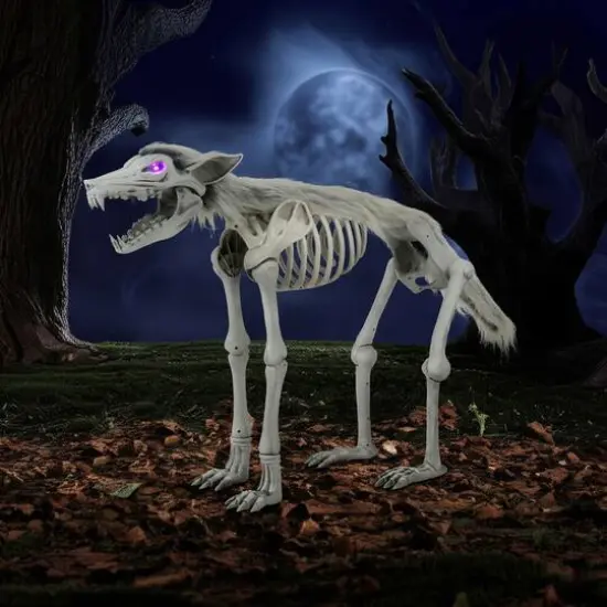 34.5" LED Animated Wolf Skeleton by Ashland&reg; {5}