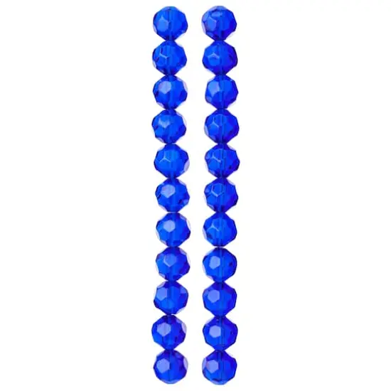 Sapphire Glass Faceted Round Beads, 14mm by Bead Landing&trade; {4}