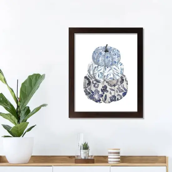 Pumpkin Stack Fall Print in Black Frame {1}