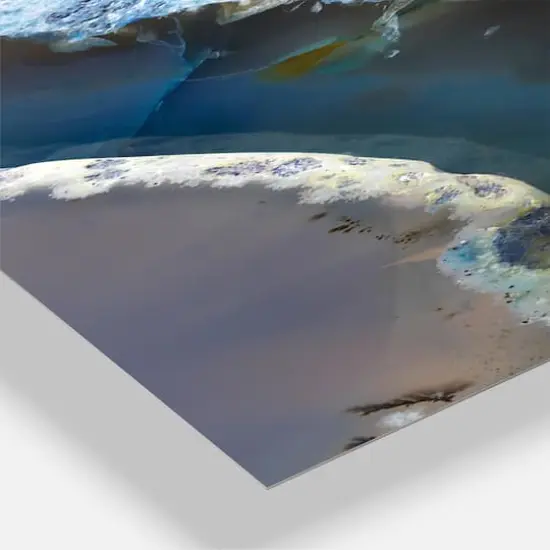 Designart Fashion Mineral Slice XV 3 Panel Large Wall Clock {4}