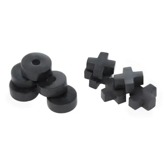 Black Marble Contemporary Tic-Tac-Toe Game Set {6}