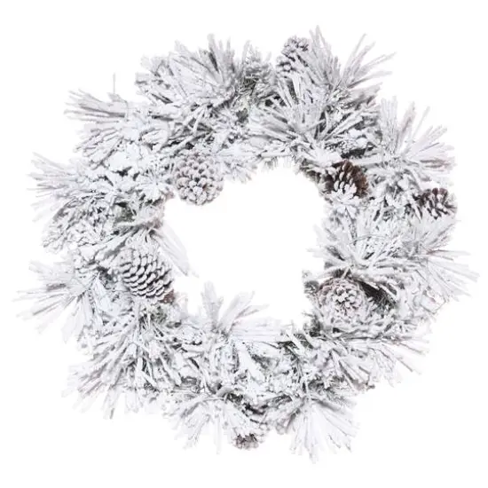 36" Flocked Atka Christmas Wreath {1}