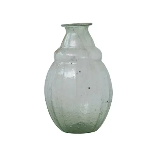 Hello Honey&reg; 9.75" Clear & Light Green Round Serene Glass Vase {1}