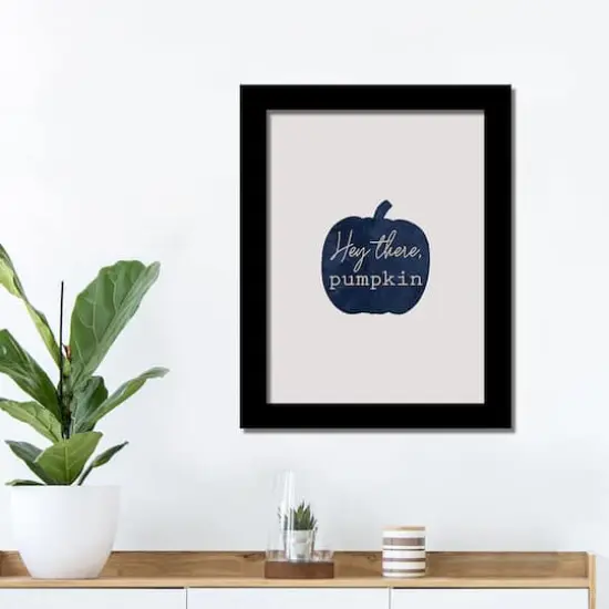 Hey There Pumpkin Black Framed Print Wall Art {3}