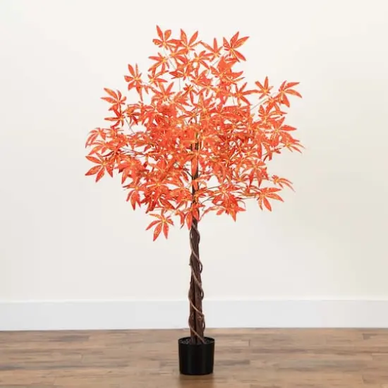 4ft. Autumn Vibrant Maple Artificial Fall Tree {8}