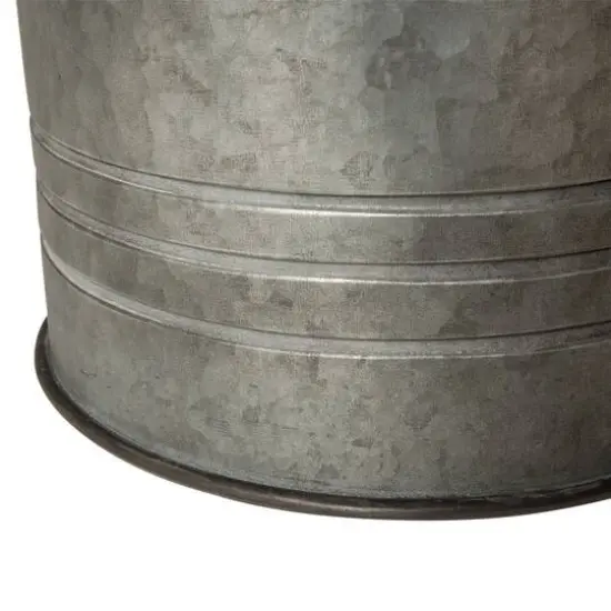 Glitzhome&reg; Farmhouse Metal & Wood Storage Seat Stool Set {6}