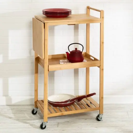 Honey Can Do Bamboo Rolling Cart {10}