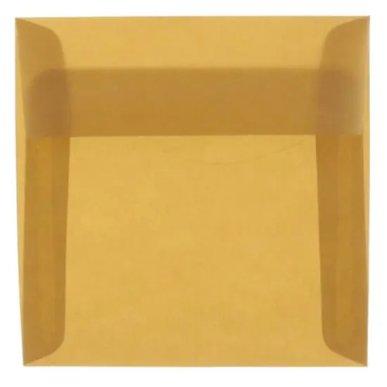 JAM Paper 8" x 8" Square Translucent Vellum Invitation Envelopes, 25ct. Earth Brown {1}