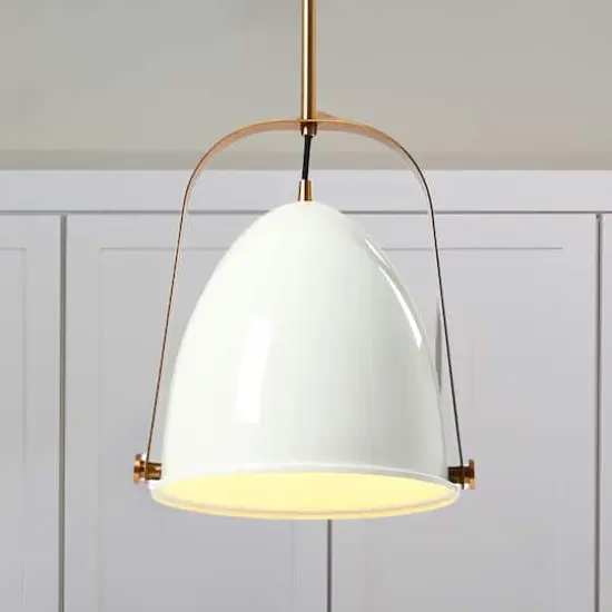 Hello Honey&reg; 5.9ft. 2-Tone Metal Ceiling Light White and Brushed Gold {6}