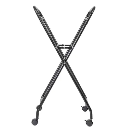 Household Essentials Rolling Laundry Hamper Black {9}