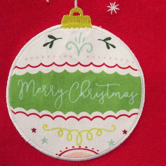 DII&reg; Assorted Holiday Ornaments Embellished Dishtowel Set {9}