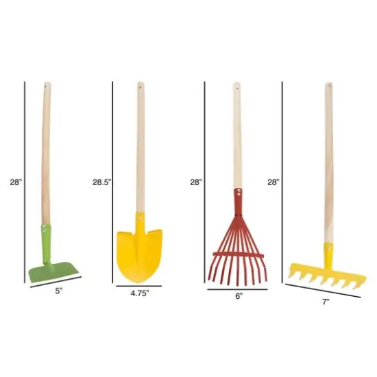 Toy Time Kid&rsquo;s Long-Handled Garden Tool Set {4}