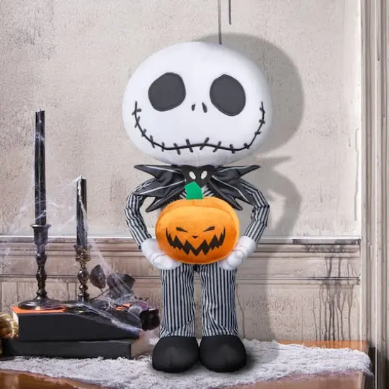 18" Stylized Jack Skellington Halloween Greeter with Jack-o'-Lantern {3}