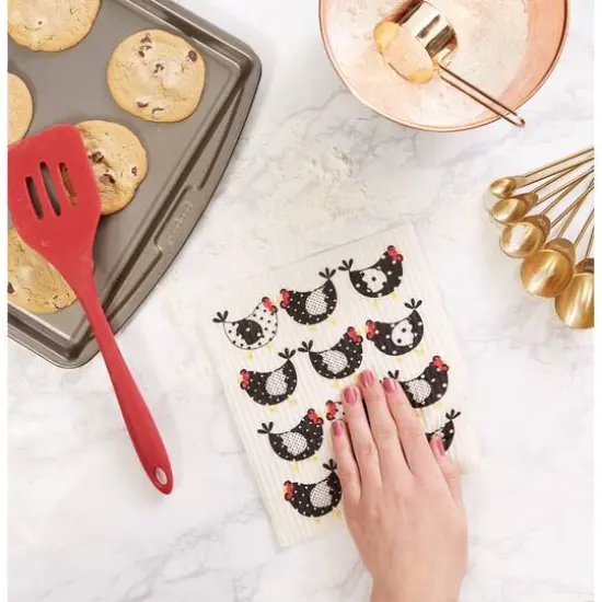 DII&reg; Chickens Swedish Dishcloth, 3ct. {6}