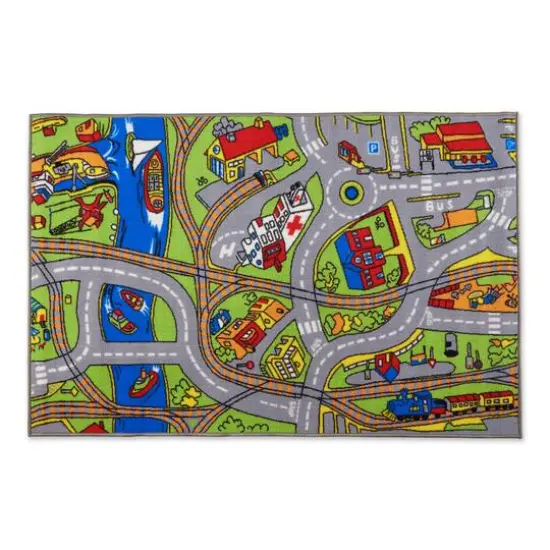 DII&reg; Street Map Kids Play Rug, 3ft. x 5ft. {1}