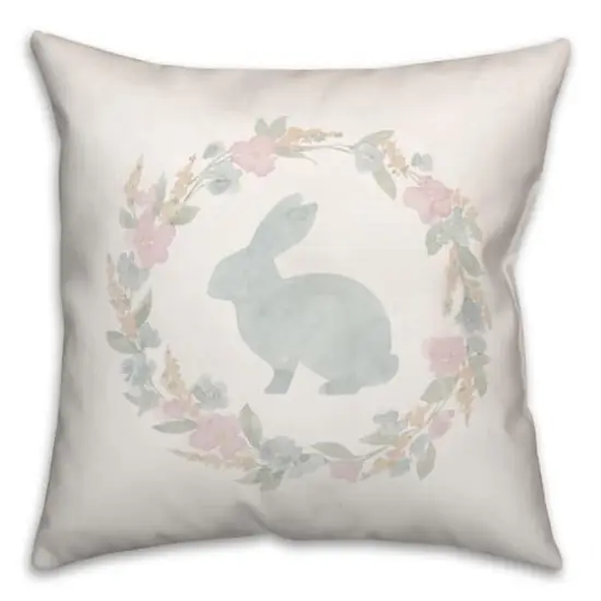 Easter Wreath Pillow 2 18" x 18" Throw Pillow {3}