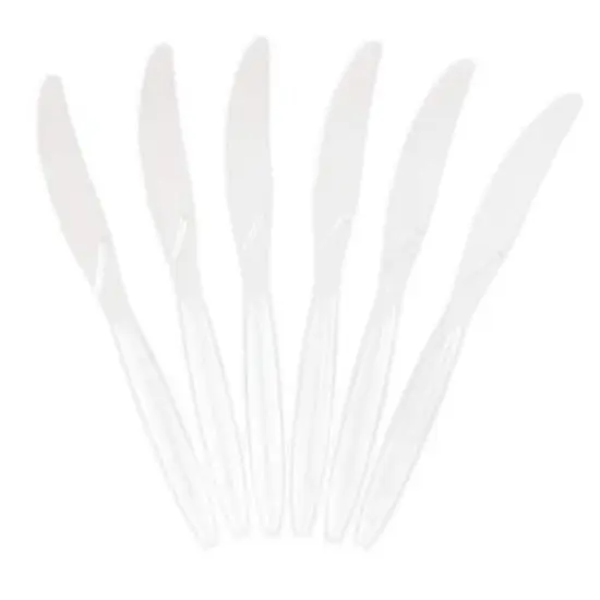 JAM Paper Premium Utensils Plastic Knives Party Pack, 48ct. Clear {3}
