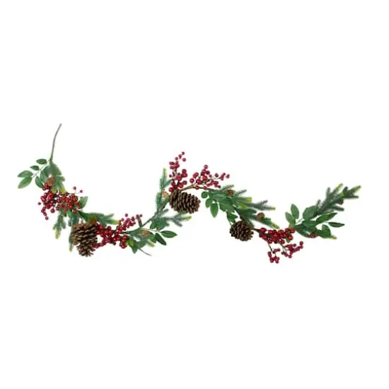 5ft. Pre-Decorated Berries & Pinecones Pine Springs Garland {1}