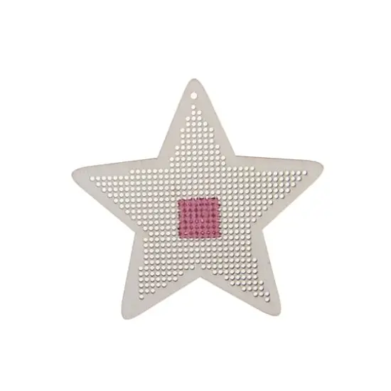 4" Star Cross Stitch Wood Canvas, 4ct. by Loops & Threads® {3}