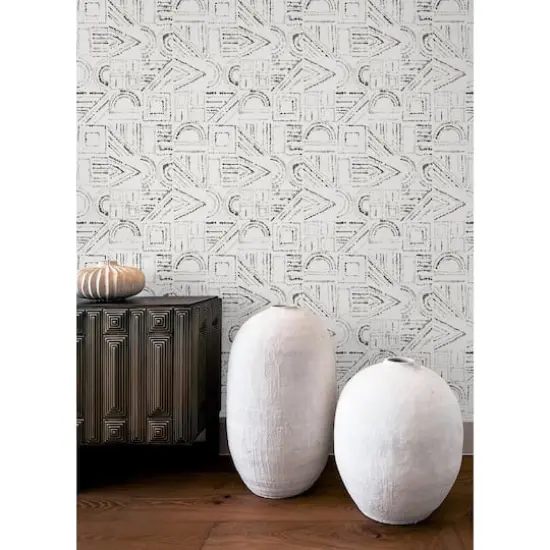 RoomMates Brisbane Peel & Stick Wallpaper Black {4}