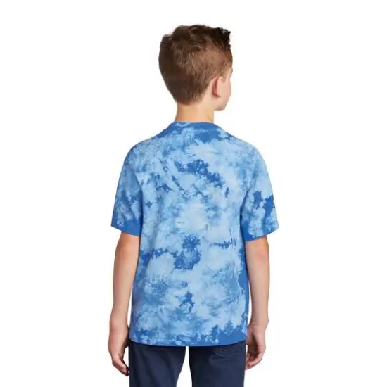 Port & Company&reg; Crystal Tie-Dye Youth T-Shirt Sky Blue {6}