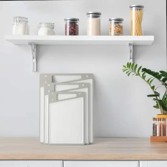 JoyJolt&reg; Cutting Board Set White and Gray {8}