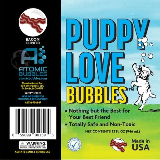 Puppy Love Bubbles&trade; Bacon Scented Bubbles for Dogs Refill Bottle, 32oz. {5}