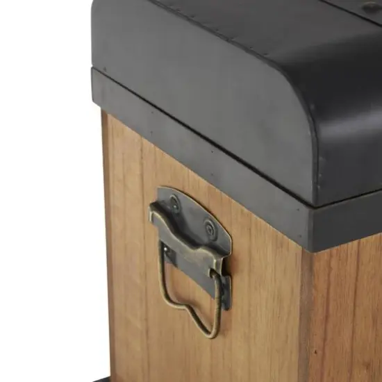 Brown & Black Decorative Trunk Set {5}