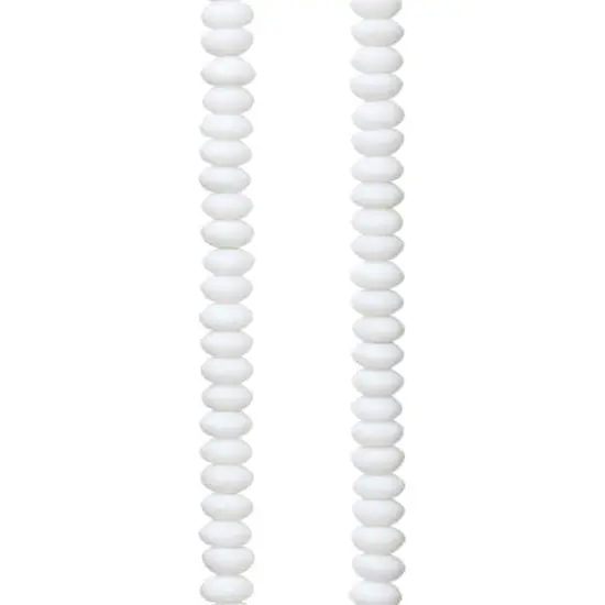 White Glass Rondelle Beads, 6mm by Bead Landing&trade; {1}