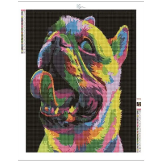 Sparkly Selections Colorful Pug Diamond Painting Kit, Square Diamonds {4}