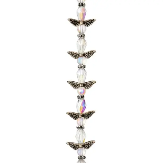 Glass, Metal & Crystal Mini Angel Beads, 12mm by Bead Landing&trade; {1}