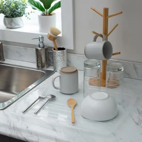 Kitchen Details Countertop Draining Tray Clear {5}