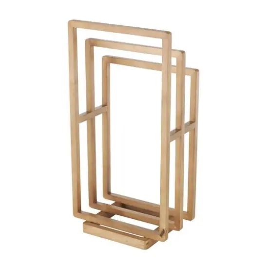 33" Brown Sleek Modern Quilt Rack {7}