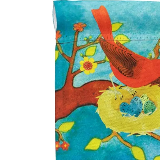 Happy Spring Birds & Flowers Outdoor Garden Flag {3}